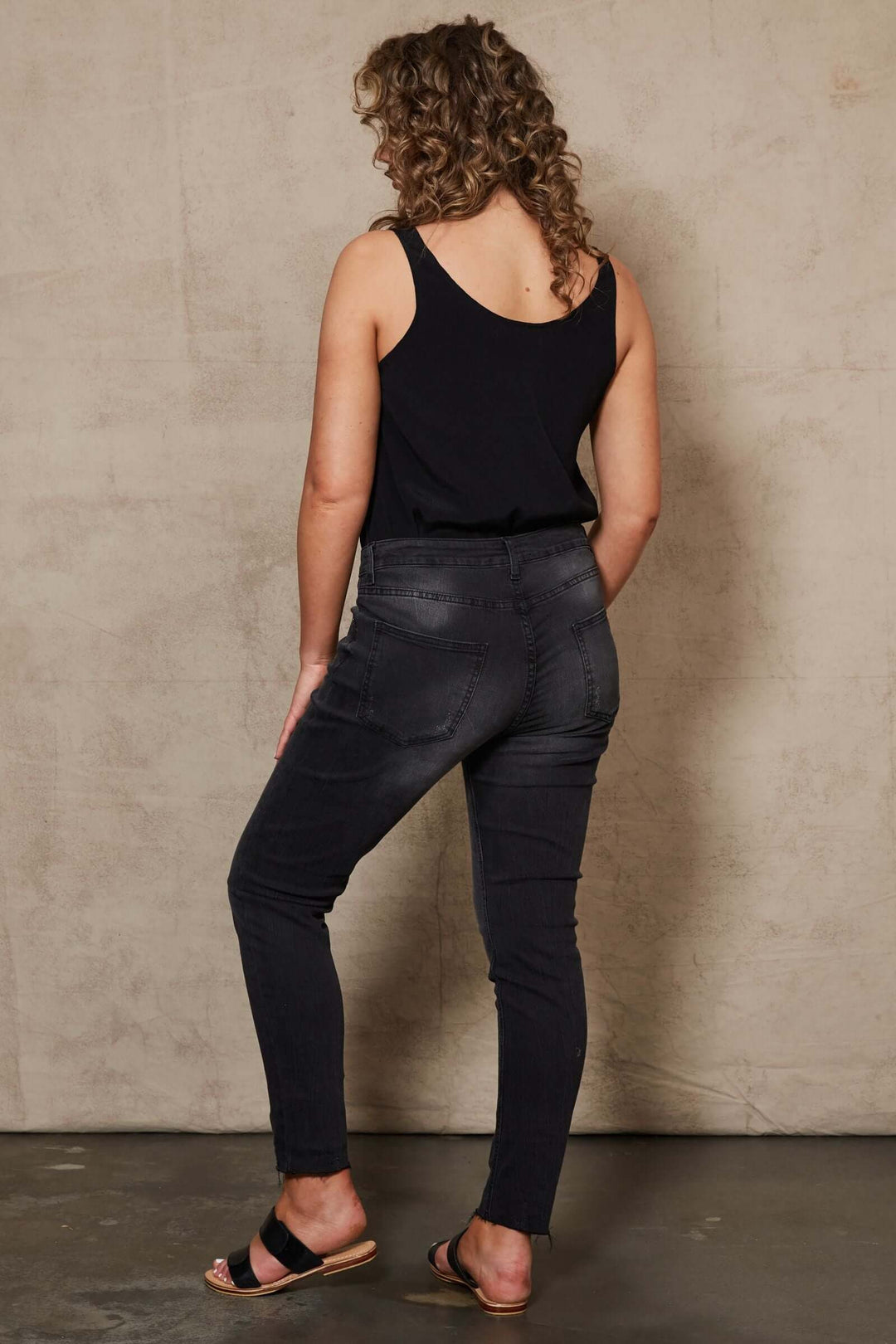 Junko Denim Jeans | Black