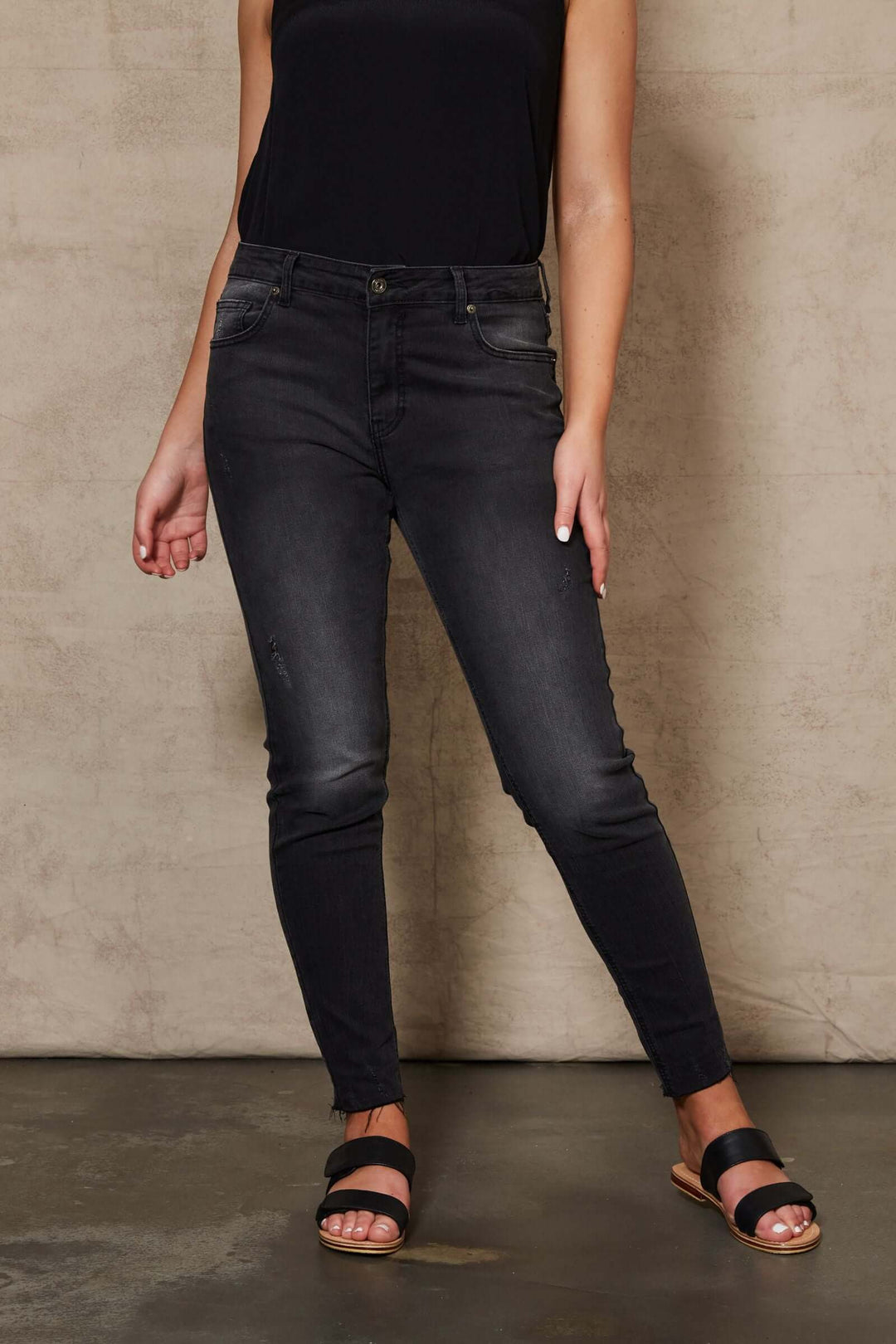 Junko Denim Jeans | Black