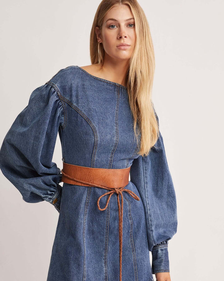 Waterlily Denim Mini Dress