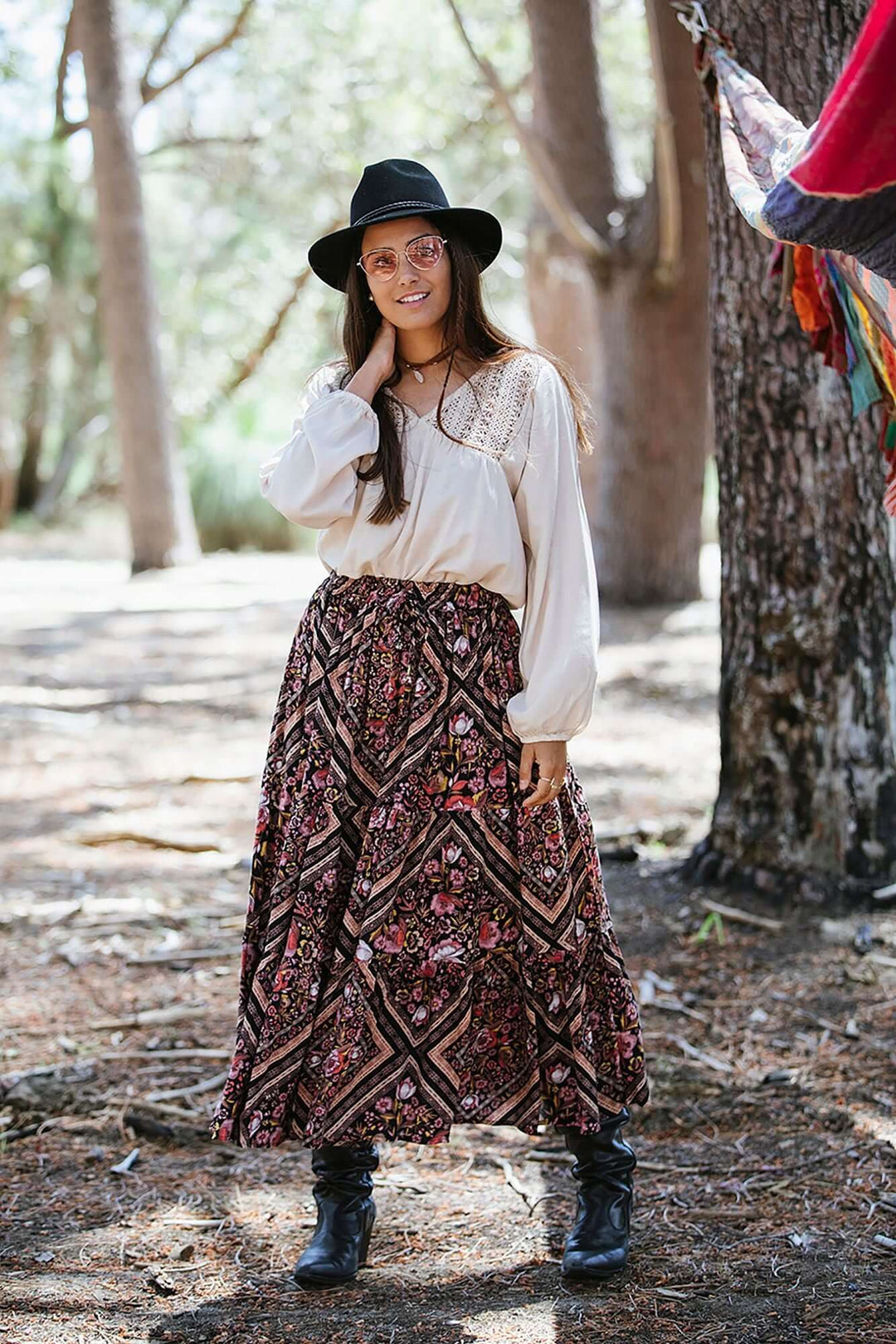 Boho maxi skirt australia Clearance