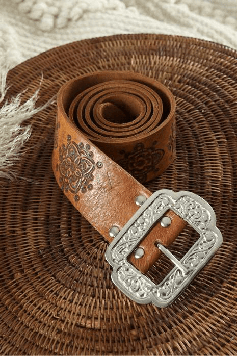 Mandala Leather Belt