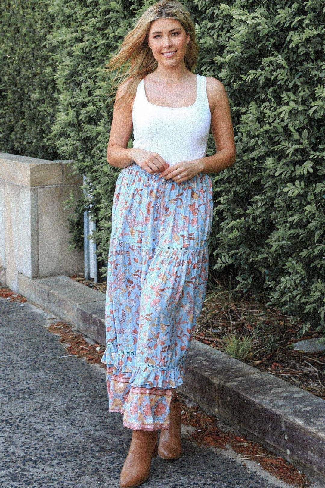 Boho maxi skirts australia Clearance