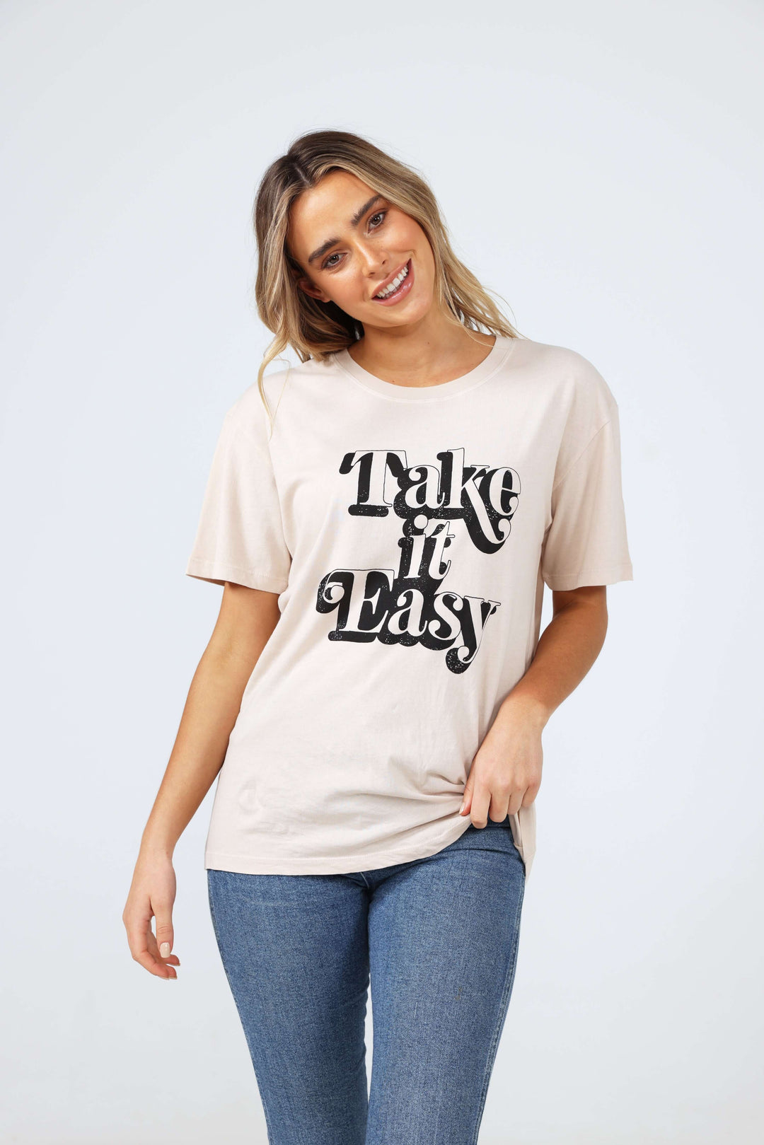 Take it Easy Relaxed Tee | Ecru