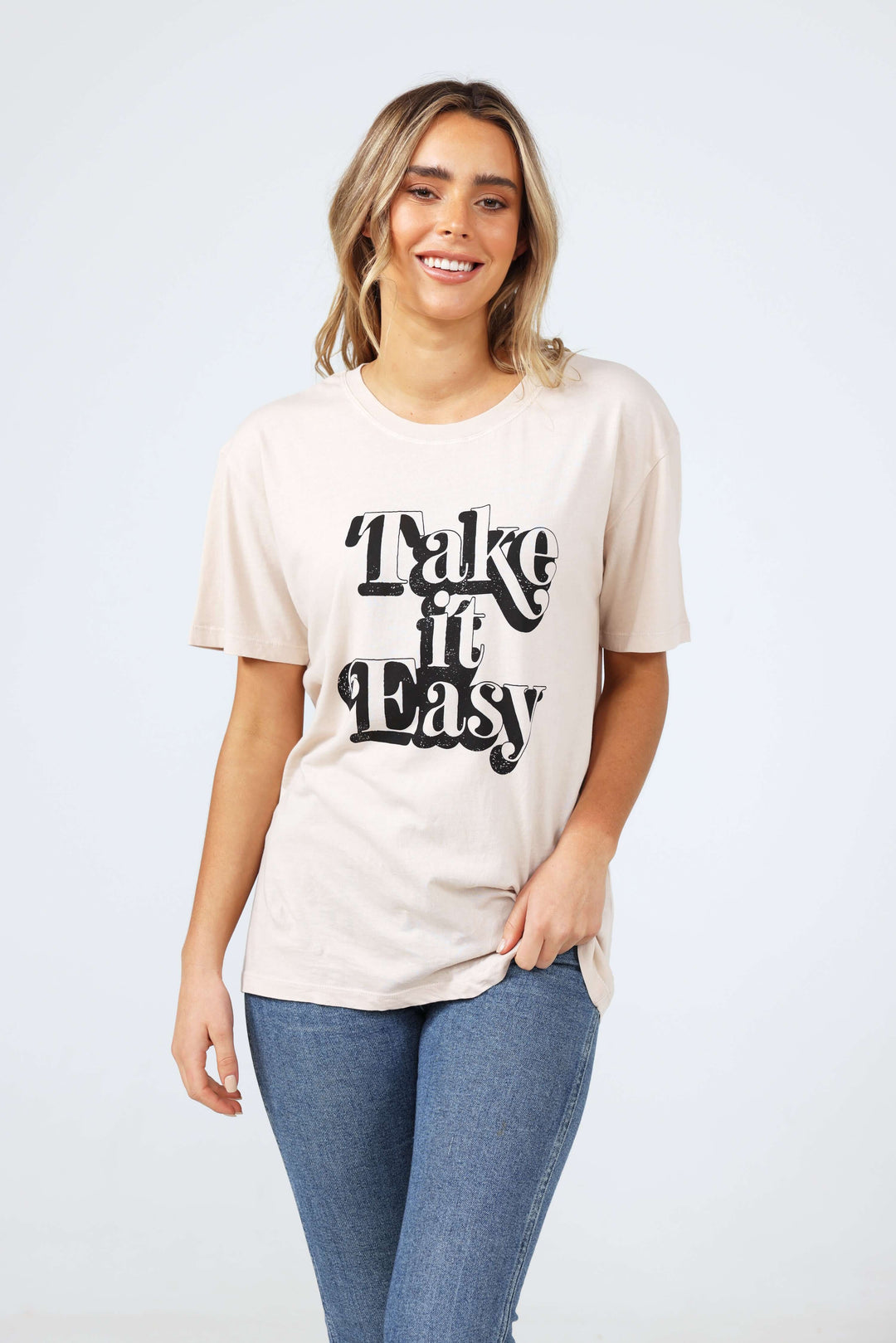 Take it Easy Relaxed Tee | Ecru